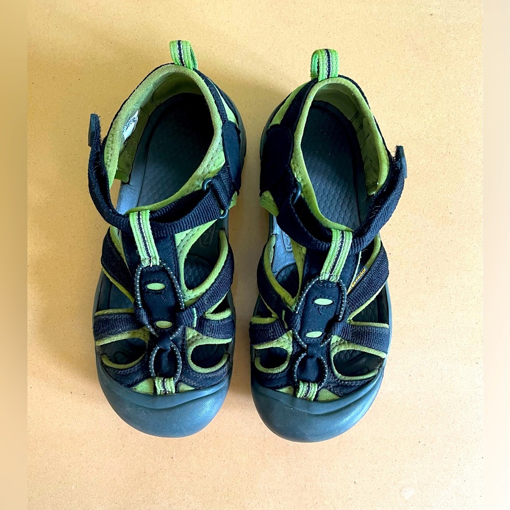 Black and green sandals size 37